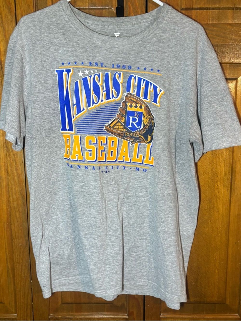 Kansas City Royals Baseball Gray T-shirt, large